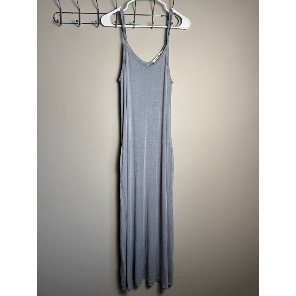 Three Bird Nest Womens Grey Cami Maxi Dress M Boho Casual Minimalist Loungewear